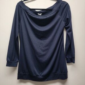 NWT Navy Long Sleeve Top Women’s Size M